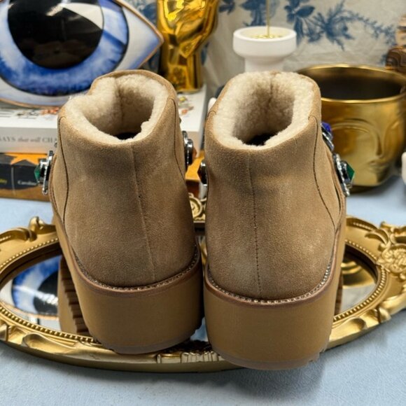 🆕 KURT GEIGER LONDON 🧿 NWOB Octavia Teddy Bootie, Sz EU37 US 7 - Picture 9 of 14